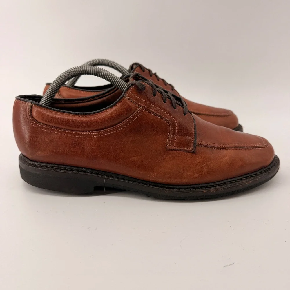 Allen Edmonds Wilbert Derby Mens 8 3E Brown Leather Split Toe Comfort Shoes 1951